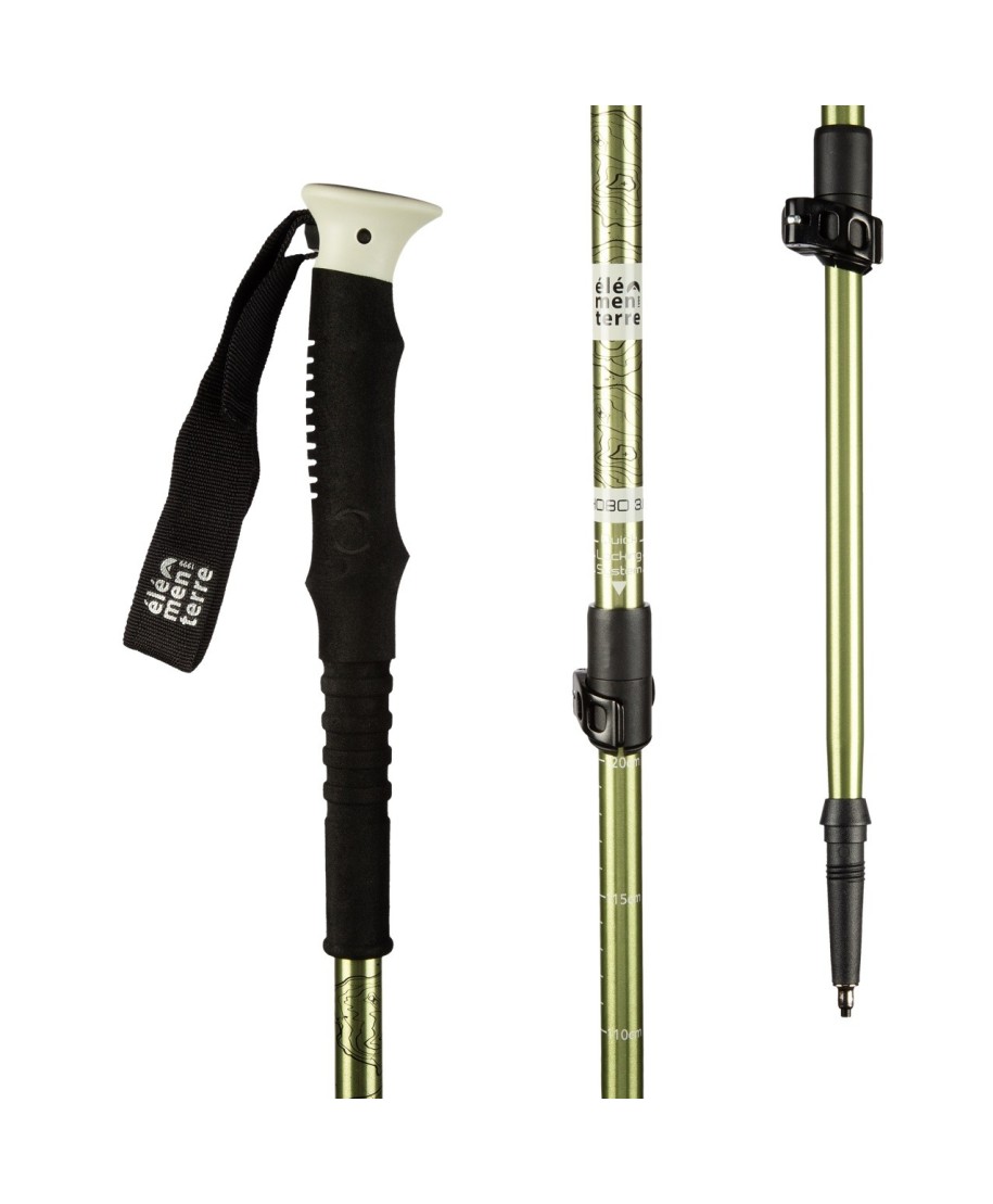 Bâtons De Randonnée Trekking Réglables - Fibre Carbone, Léger 300g, Hauteur 25-65cm, Pointes Carbure, Anti-choc